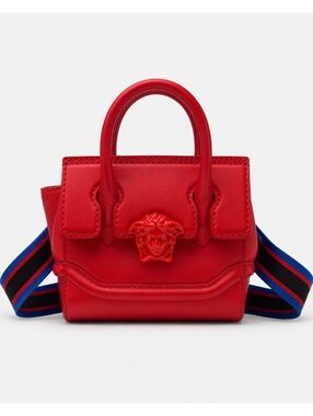 Versace Palazzo Empire Mini Red Leather Medusa Bag DBFF714 Strap Italy